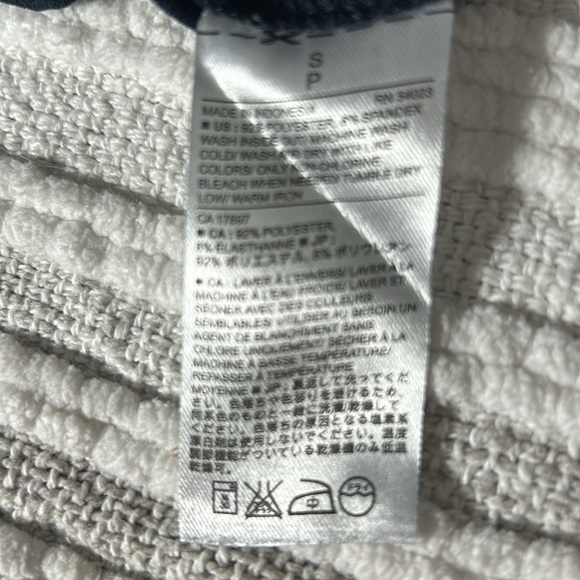 Banana Republic Women Navy Crepe Shift Dress Flutter Sleeve Belted S Fall Chic - Picture 8 of 8